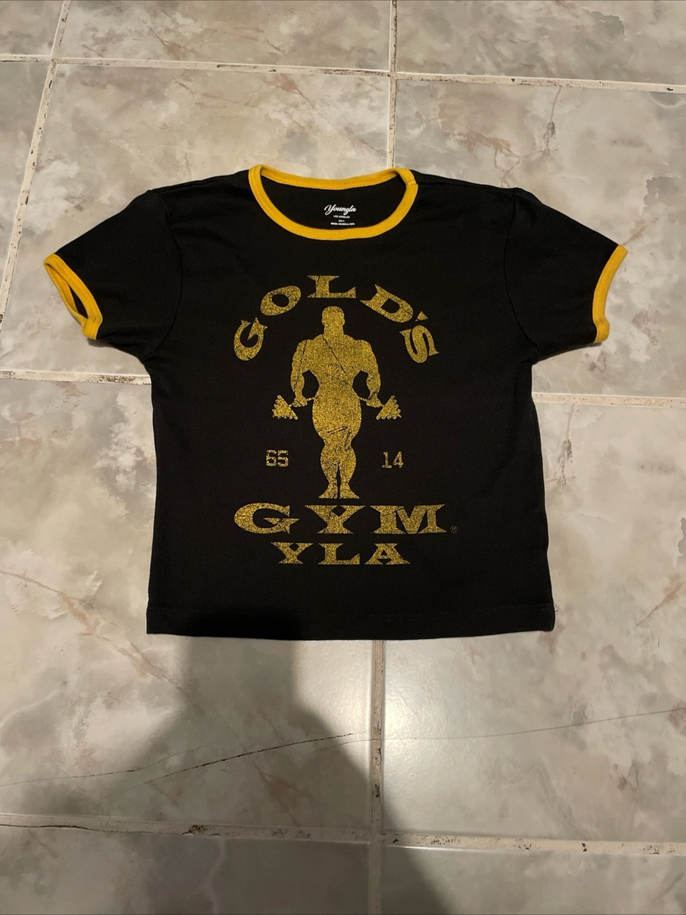 Young LA Golds Gym Crop Top For Her Women’s SZ Small